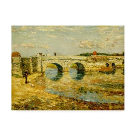 Childe Hassam 'Bridge Over The Stour' Canvas Art,35x47
